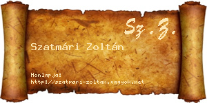 Szatmári Zoltán névjegykártya