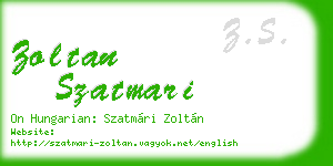 zoltan szatmari business card